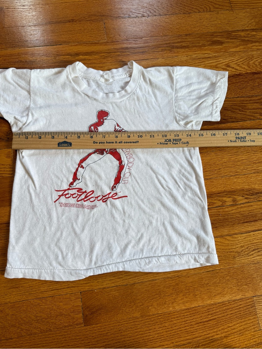 Footloose Vintage T Shirt 80s Everybody Cut RARE Youth Kids 10/12 Movie Promo - Picture 5 of 10